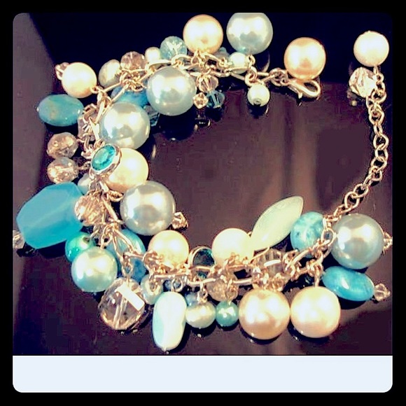 Bubble bracelet© 2 in 1 bib necklace turquoise - Picture 3 of 6